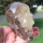 4" LARGE Activated CITRINE Crystal Skull Smoky Quartz Personal Power Abundance Energy Transmitter