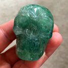 Activated Green Fluorite Crystal Skull Spiritual Energy Transmitter Healing Metaphysical Crystals