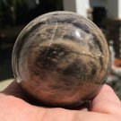 2.25" Peach Black Moonstone Sphere Prosperity Energy Generator Crystal Ball Orb Abundance Crystals