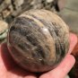 2.25" Peach Black Moonstone Sphere Prosperity Energy Generator Crystal Ball Orb Abundance Crystals
