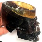 4.3" Large Fluorite Crystal Skull Bowl Psychic Ability Abundance Manifestation Energy Transmitter