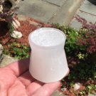 White Selenite Pedestal Bowl Sphere Holder Energy Clearing Charging Vessel Candle holder