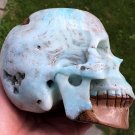 5" Large Blue ARAGONITE Skull Activated Organic Bubbly Crystal Open Psychic Channels Angelic Contact