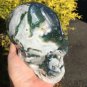 Large Activated Druzy Quartz Moss Agate Skull Geode Metaphysical Crystal Soul Healing Intuition