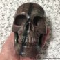 5.1" Large Green & Red Garnet Master Skull Empowerment Manifestation Abundance crystal