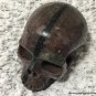 5.1" Large Green & Red Garnet Master Skull Empowerment Manifestation Abundance crystal