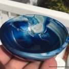 Tranquil Blue Chalcedony Banded Onyx gemstone Bowl Positive Energy Karma Clearing crystal