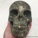 4.9Lb Large Golden Pyrite Skull ACTIVATED Personal Power Manifestation Luck Prosperity Vibrations