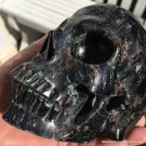 Large Activated Crystal Skull Arfvedsonite w/ Pyrite & Eudialyte for Ultimate Manifestation Power