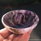 3" Cacoxenite Chevron Amethyst Gemstone Bowl Ascension Crystal Psychic Ability Intuition