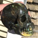7.2" Huge Master Skull Labradorite Activated Skull Psychic Ability Channeling Automatic Writing