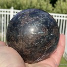 Large Arfvedsonite Sphere Synchronicity Crystal Manifestation Power Clear Your Path