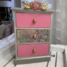 Shabby French Decorative Apothecary Box Tea Cabinet Tabletop Chest of Drawers