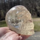 Water Clear Citrine Skull Vintage Activated Crystal Skull Manifest Success & Abundance