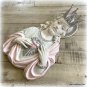Large Jeweled Sacred Heart of Jesus with Rhinestone Crown Chalkware Wall Statue