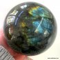 Large Labradorite Sphere - 4.8Lb Flashy Crystal Ball, Metaphysical Divination, Psychic Ability
