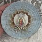 Religious Catholic Decor, Virgin Mary Cameo, Porcelain, Rhinestone Shabby French Vintage