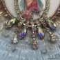 Religious Catholic Decor, Virgin Mary Cameo, Porcelain, Rhinestone Shabby French Vintage