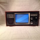 70's Vintage Sears Solid State Television Table Top Radio Clock Working Cond