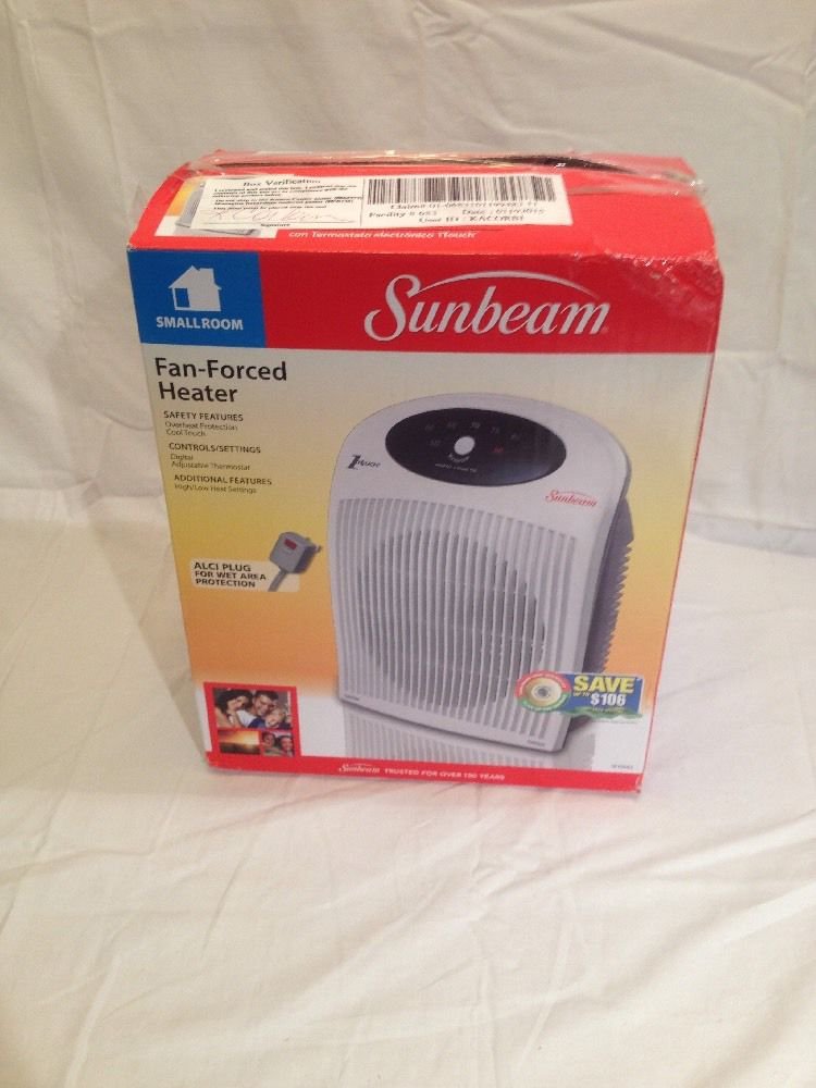 NEW SUNBEAM Fan Heater 1 Touch Electric Thermostat alci Plug