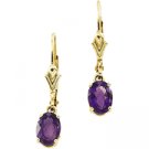 Amethyst Leverback Dangle Earring