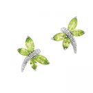 Peridot and Diamond Earrings