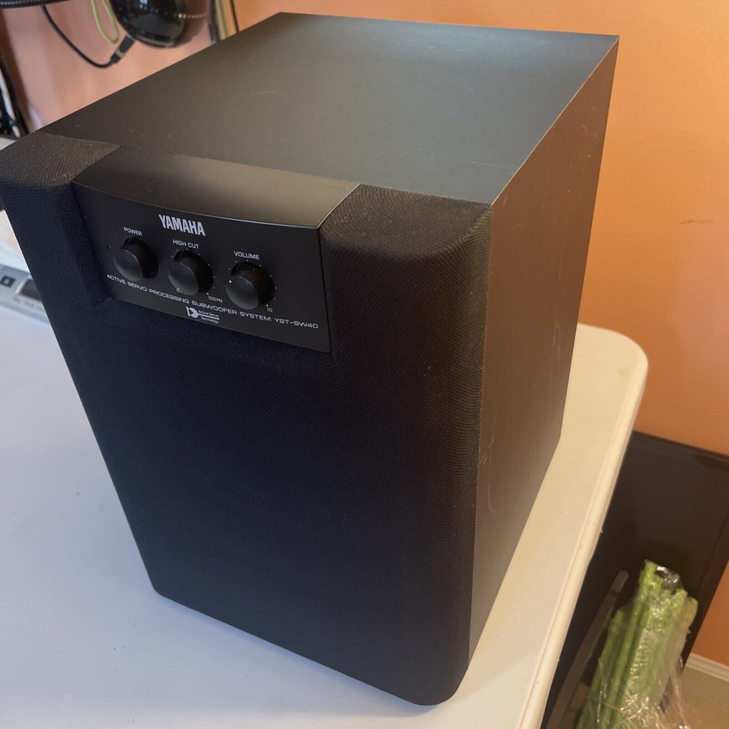 Yamaha Powered Subwoofer Bass Speaker Levels Control Universal 50 Watt