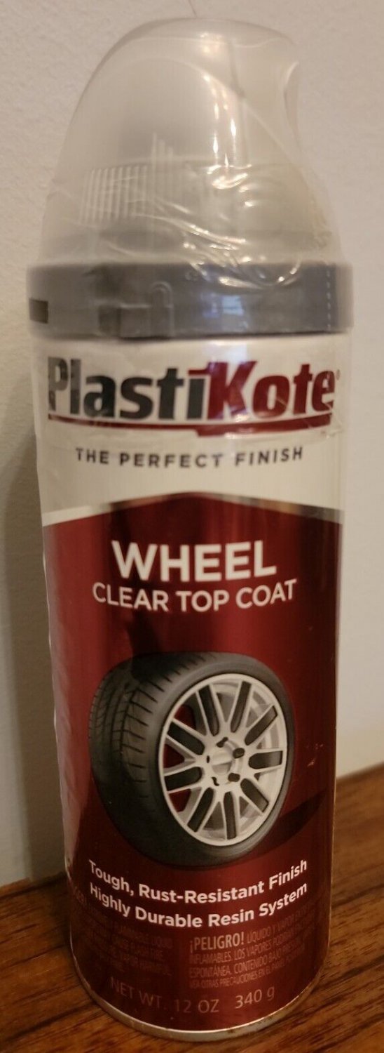 PLASATIKOTE BY VALSPAR Protective Wheel CLEAR Top Coat 12oz Tough Spray