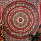 Red Handlook Peacock Boho Wall Hanging Tapestry