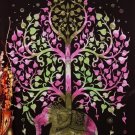Decorative Purple and Green Elephant Tree Tapestry