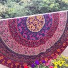 Gorgeous Mandala Tapestry Roundies Yoga Mat Rug Purple & Pink