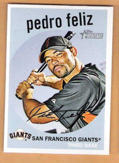 PEDRO FELIZ 2008 Topps Heritage SHORT PRINT Card 459 San Francisco