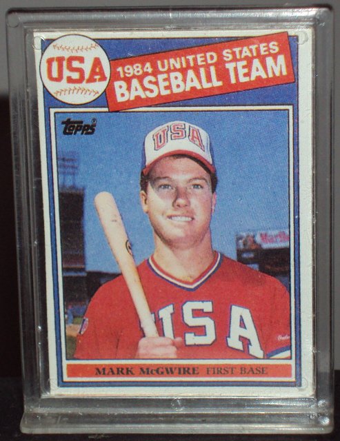 MARK MCGWIRE 1989 Topps Doubleheader Card 12 OAKLAND A S 1985 Rookie 
