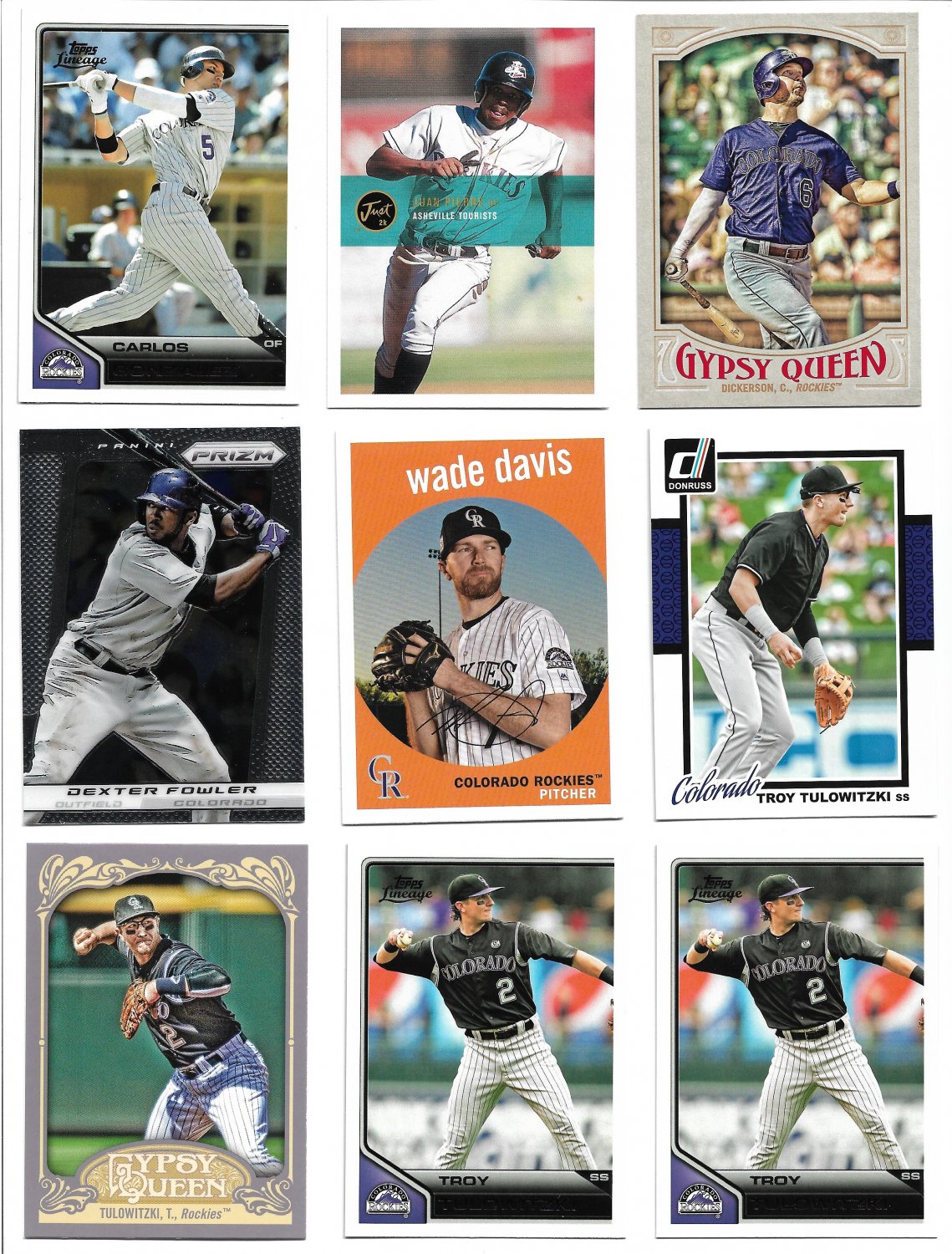 colorado rockies 1st year playing cards