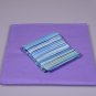 Modern striped bedding set Missoni Home turquoise and purple 170