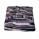 Missoni Home Bath robe with hood flamed design in white and black IZZY