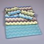Zig zag bedding set modern Missoni Home on shades of blue and grey green 170