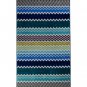 Beach towel Missoni Home 2015 Rufus 170 chevron blue and green