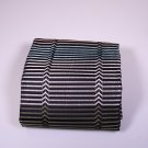 Missoni bedspreads to bed Blue striped cotton on black background
