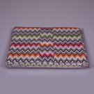 Chevron bedding set Missoni ZIG ZAGS in var. 156 Orange gingham Green