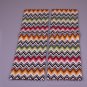 Chevron bedding set Missoni ZIG ZAGS in var. 156 Orange gingham Green