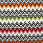 Chevron bedding set Missoni ZIG ZAGS in var. 156 Orange gingham Green