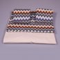 Chevron bedding set Missoni ZIG ZAGS in var. 170 turquoise gingham