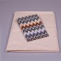 Chevron bedding set Missoni ZIG ZAGS in var. 170 turquoise gingham