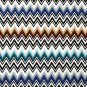 Chevron bedding set Missoni ZIG ZAGS in var. 170 turquoise gingham