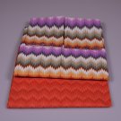 Zig zag bedding set modern Missoni Home on shades of Orange and purple green 156