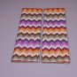 Zig zag bedding set modern Missoni Home on shades of Orange and purple green 156