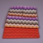 Zig zag bedding set modern Missoni Home on shades of Orange and purple green 156