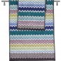 Missoni Home 2 bath towels+ 1 hand towel 170 Rufus with zig-zag on blue