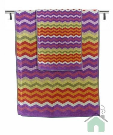 Towels set 1+1 Missoni Home Pete var.156 - zig-zag pattern